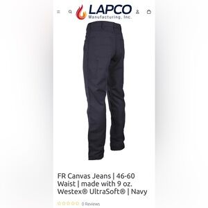 Lapco Navy FR Canvas Jeans - Men's Flame-Resistant Work Pants